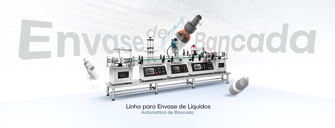 Linha para Envase de Líquidos — Automático de Bancada