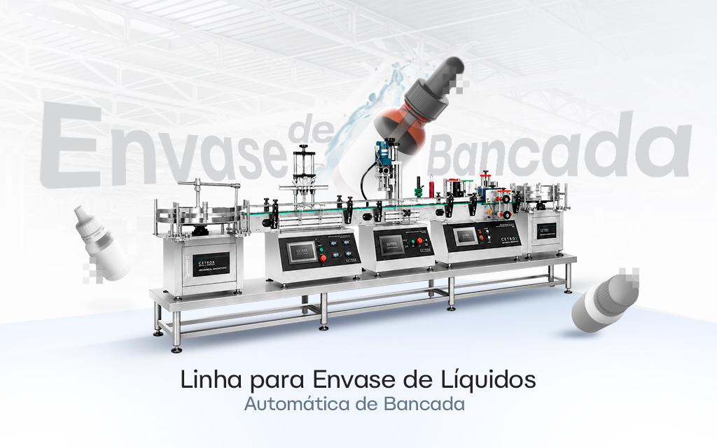 Linha para Envase de Líquidos — Automático de Bancada